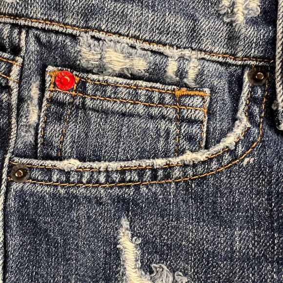 Joe's Jeans The Billie Boyfriend Slim Crop Japanese Denim Distressed Size 25 - Picture 7 of 13